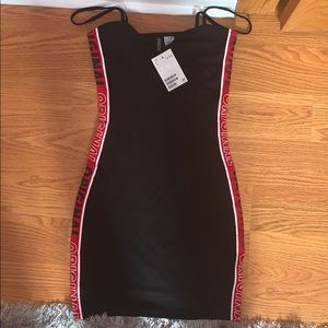 Original Striped Skin Tight Mini Dress